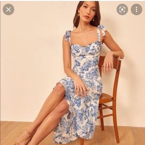 Sold out blue Reformation Nadira Dress US 8